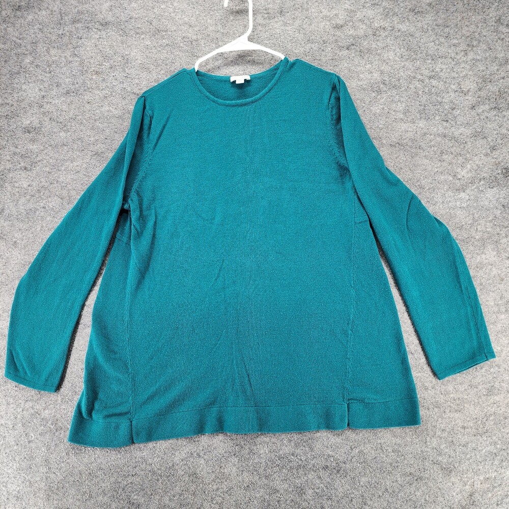 J Jill Shirt Womens Large Long Sleeve Green